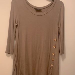 Loose Shirt/Dress with button accents